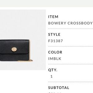 Coach crossbody purse.